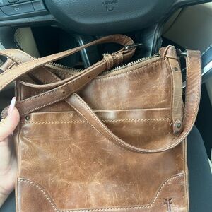 Frye Brown Leather Crossbody Bag